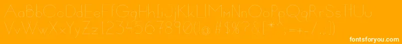 Susanna-Schriftart – Weiße Schriften auf orangefarbenem Hintergrund