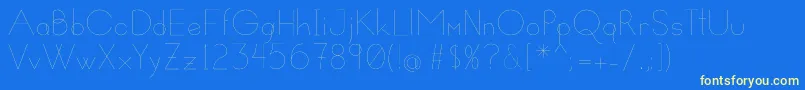 Susanna Font – Yellow Fonts on Blue Background