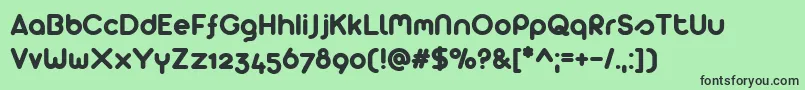 フォントArista2.0alternate – 緑の背景に黒い文字