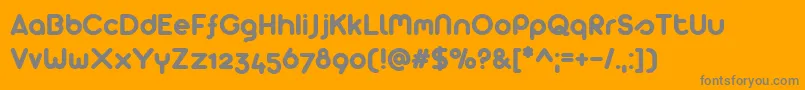 Fonte Arista2.0alternate – fontes cinzas em um fundo laranja