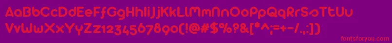 Arista2.0alternate-fontti – punaiset fontit violetilla taustalla
