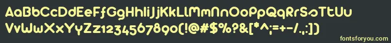 フォントArista2.0alternate – 黒い背景に黄色の文字