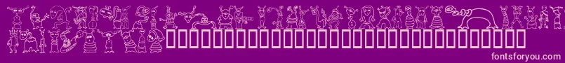 AlienTwits Font – Pink Fonts on Purple Background