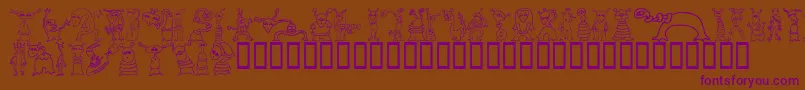 AlienTwits Font – Purple Fonts on Brown Background