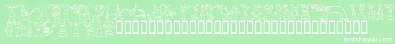 AlienTwits Font – White Fonts on Green Background
