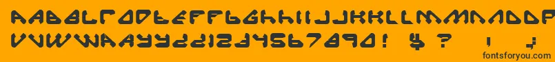 BackupGeneration1 Font – Black Fonts on Orange Background