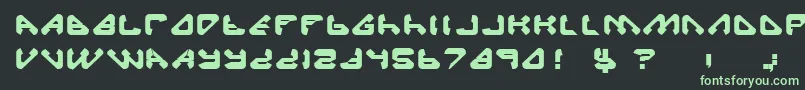 BackupGeneration1 Font – Green Fonts on Black Background