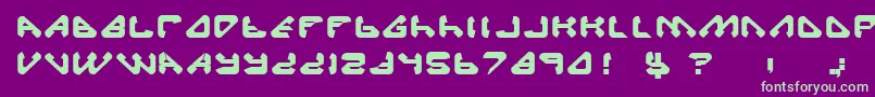 BackupGeneration1 Font – Green Fonts on Purple Background