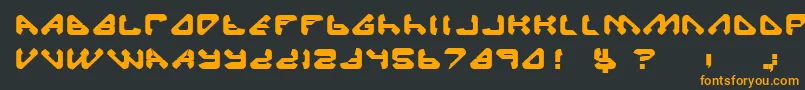フォントBackupGeneration1 – 黒い背景にオレンジの文字
