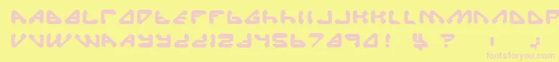 BackupGeneration1 Font – Pink Fonts on Yellow Background