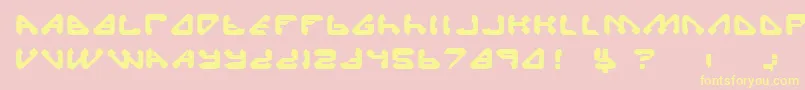 BackupGeneration1 Font – Yellow Fonts on Pink Background