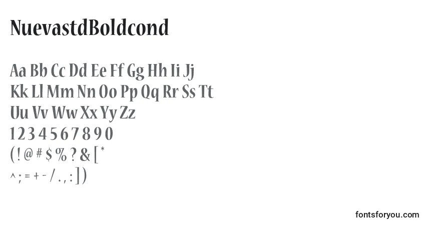 Schriftart NuevastdBoldcond – Alphabet, Zahlen, spezielle Symbole