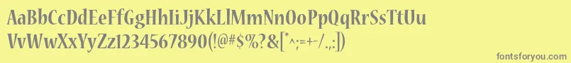 NuevastdBoldcond Font – Gray Fonts on Yellow Background
