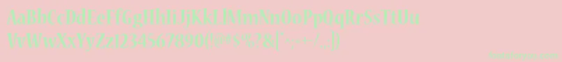 NuevastdBoldcond Font – Green Fonts on Pink Background