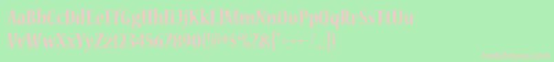 NuevastdBoldcond Font – Pink Fonts on Green Background