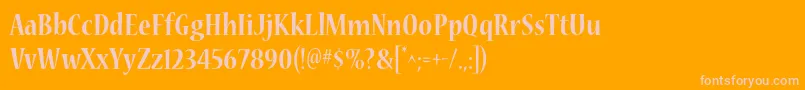 NuevastdBoldcond Font – Pink Fonts on Orange Background