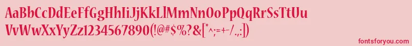NuevastdBoldcond Font – Red Fonts on Pink Background