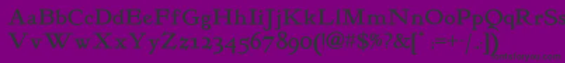 Kelmscottromannf Font – Black Fonts on Purple Background