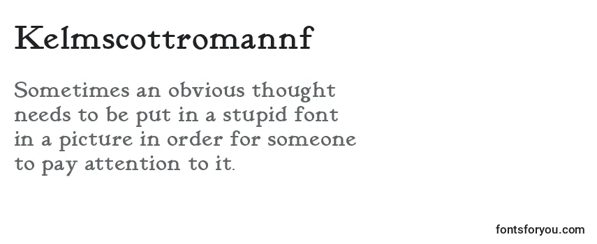 Review of the Kelmscottromannf Font