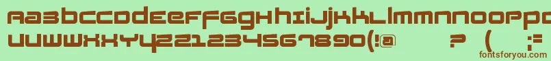 Fatsansrotated Font – Brown Fonts on Green Background