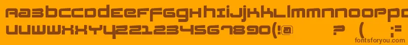fuente Fatsansrotated – Fuentes Marrones Sobre Fondo Naranja