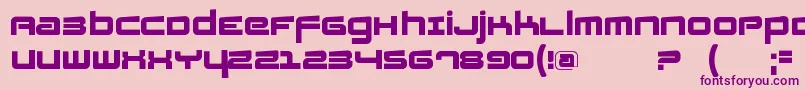 Fatsansrotated-Schriftart – Violette Schriften auf rosa Hintergrund