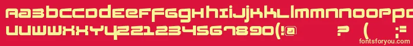 Fatsansrotated Font – Yellow Fonts on Red Background