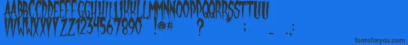 fuente GypsyMoon – Fuentes Negras Sobre Fondo Azul