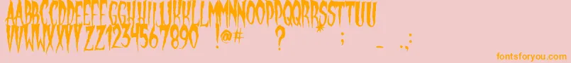 GypsyMoon Font – Orange Fonts on Pink Background