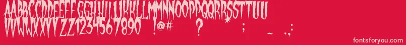 GypsyMoon Font – Pink Fonts on Red Background