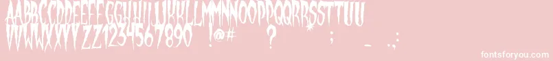 GypsyMoon Font – White Fonts on Pink Background