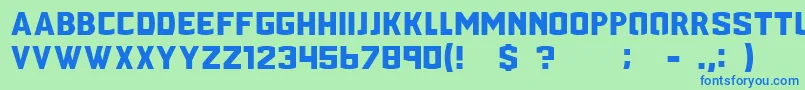 Port118 Font – Blue Fonts on Green Background