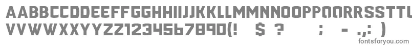 Port118-fontti – harmaat kirjasimet valkoisella taustalla