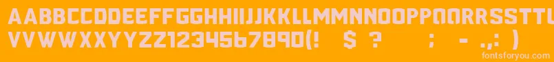 Port118 Font – Pink Fonts on Orange Background