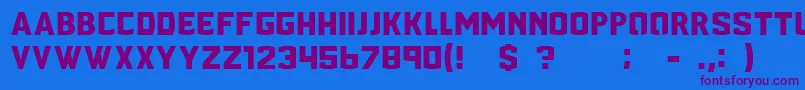 Port118 Font – Purple Fonts on Blue Background