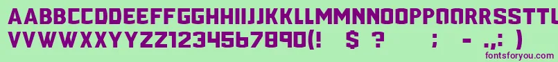 Port118 Font – Purple Fonts on Green Background