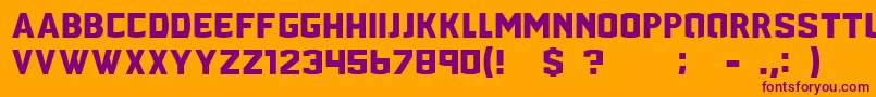 Port118 Font – Purple Fonts on Orange Background