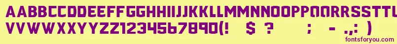 Port118 Font – Purple Fonts on Yellow Background