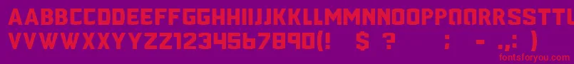 Port118 Font – Red Fonts on Purple Background