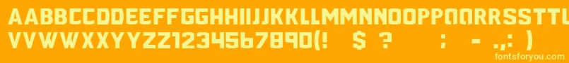 Port118 Font – Yellow Fonts on Orange Background