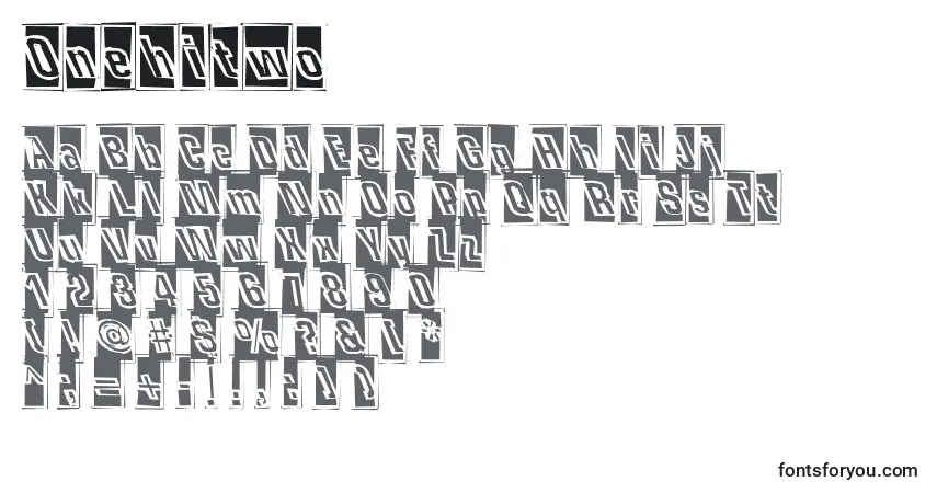Шрифт Onehitwo – алфавит, цифры, специальные символы