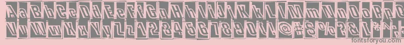 Onehitwo Font – Gray Fonts on Pink Background