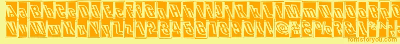 Onehitwo Font – Orange Fonts on Yellow Background