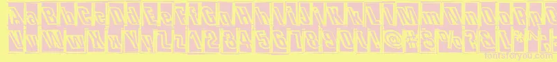 Onehitwo Font – Pink Fonts on Yellow Background