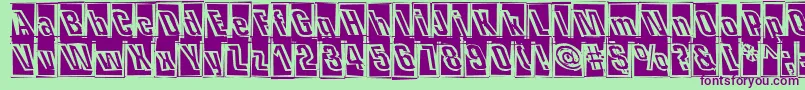 Onehitwo Font – Purple Fonts on Green Background