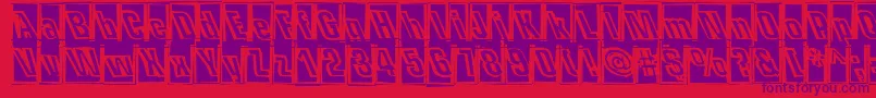 Onehitwo Font – Purple Fonts on Red Background