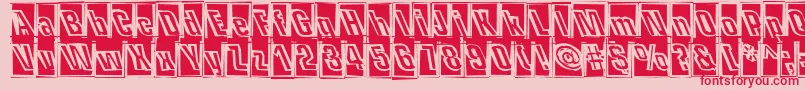 Onehitwo Font – Red Fonts on Pink Background