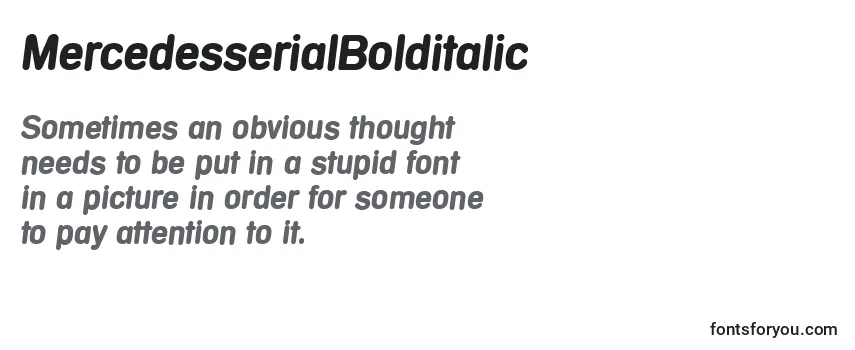 MercedesserialBolditalic Font