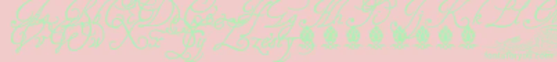 Tagettp2U Font – Green Fonts on Pink Background