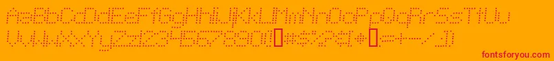 TelegraphicLightItalic Font – Red Fonts on Orange Background
